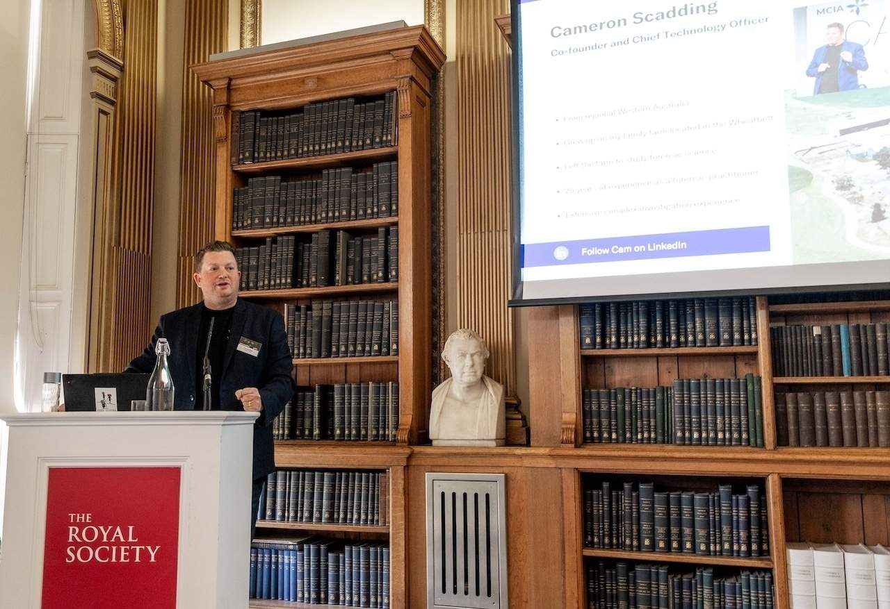 Source Certain Founder & CTO Cameron Scadding speaking at the Greensphere Capital Annual Science Summit, London, June 2026.